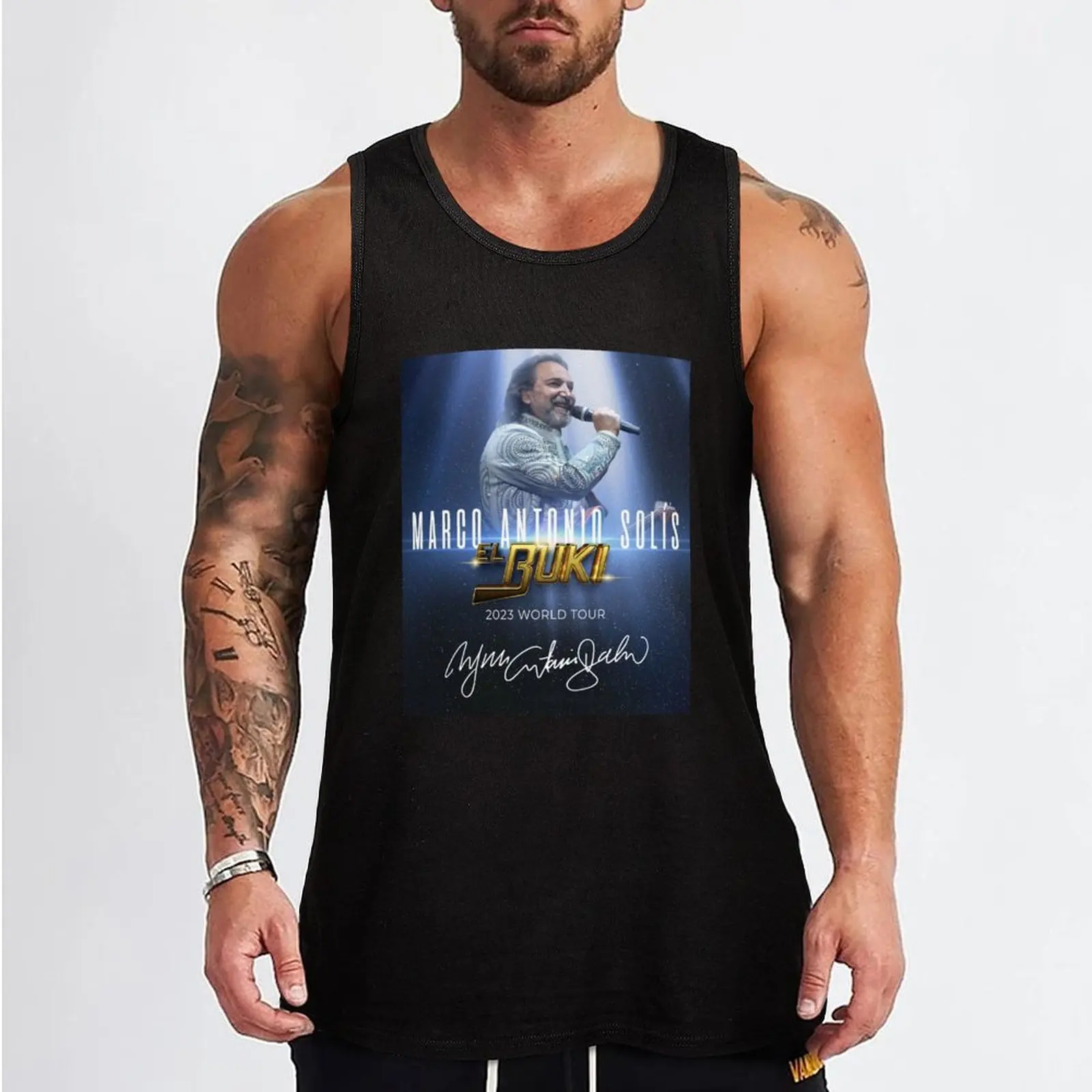 Bukis World Tour 2023 with Signature Tank Top Bodybuilding clothing man sleeveless jackets t shirts