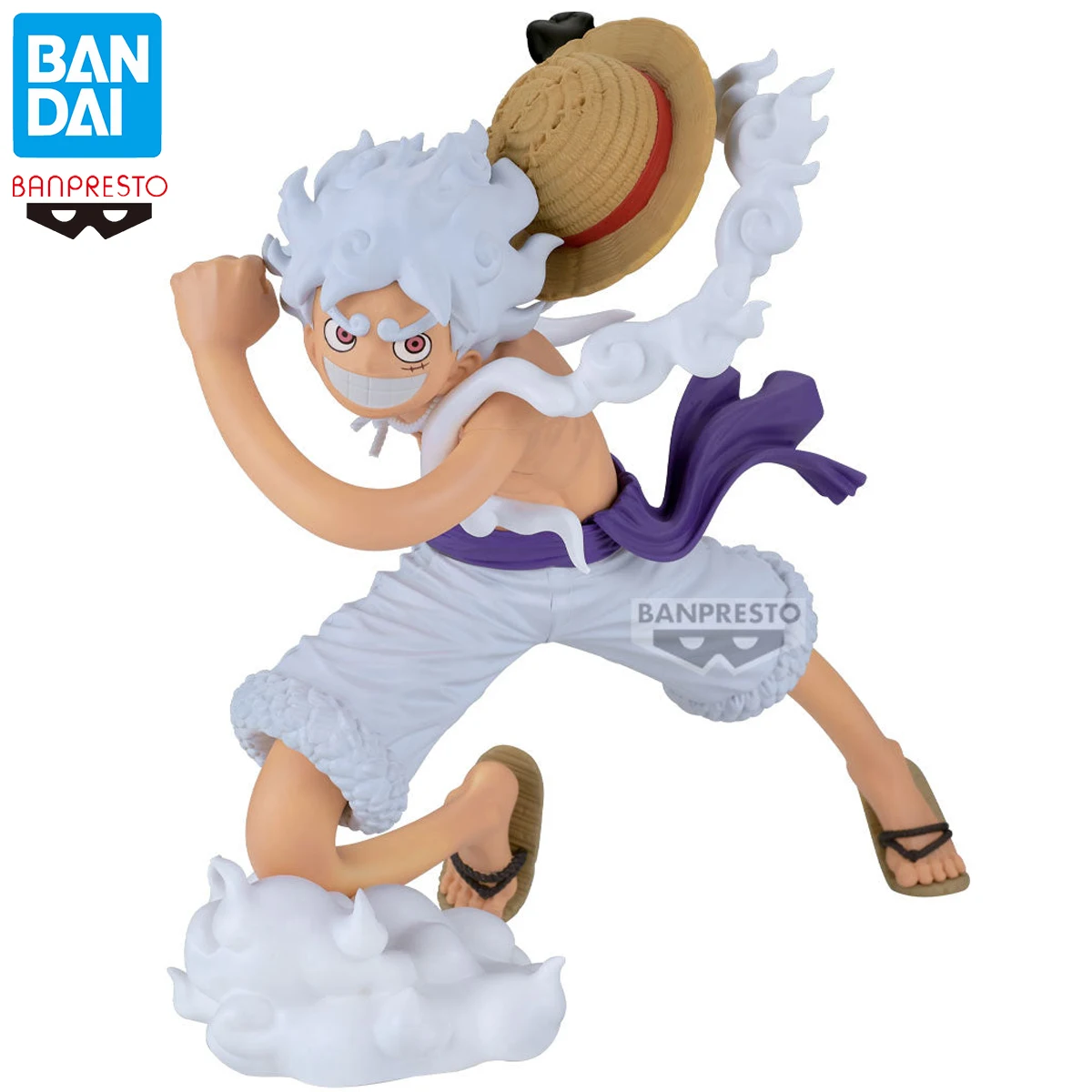 

BANDAI Banpresto One Piece Monkey D. Luffy Grandista Gear 5 2 Ver. Original Anime Figure Collectible Model Toy