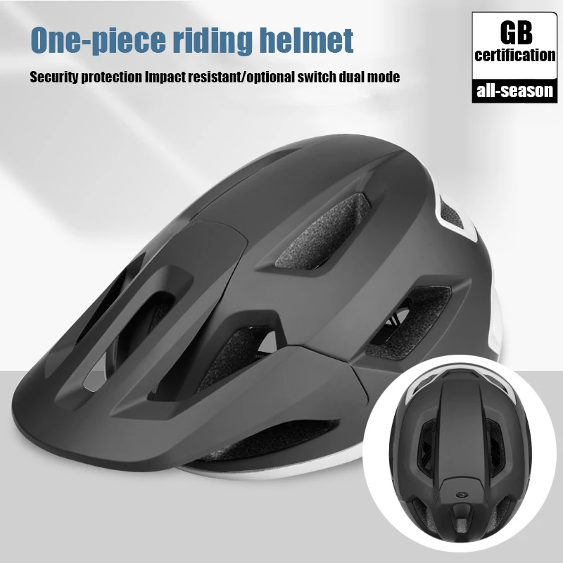 2 pezzi casco da equitazione per bici occhiali tuta veicolo elettrico casco da bicicletta da strada da montagna ciclismo PC casco di sicurezza leggero per respirare