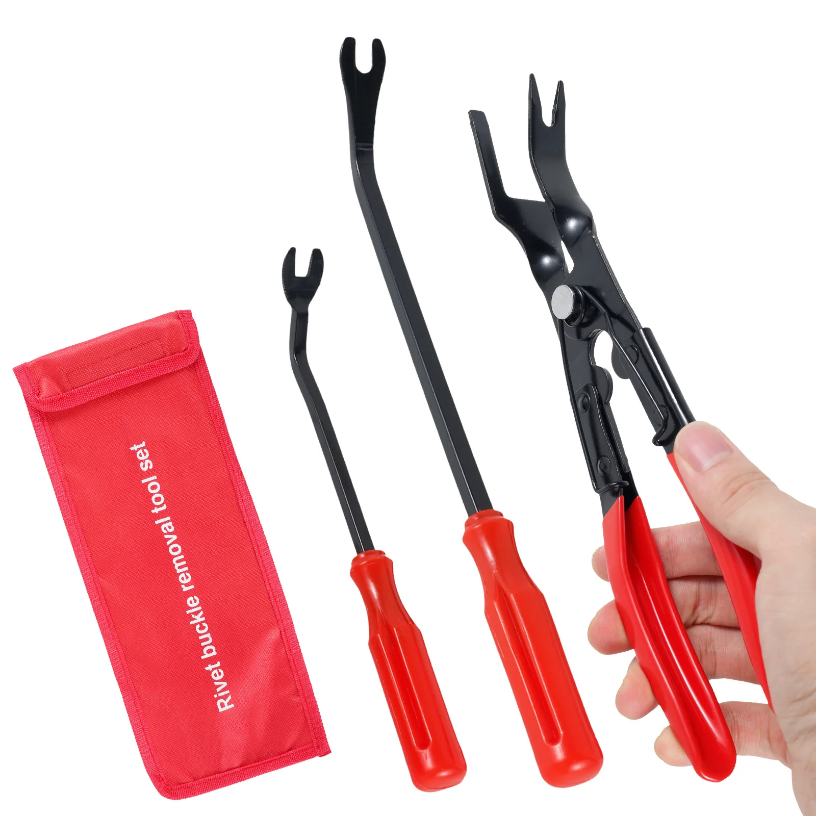 

3Pcs Car Clip Pliers Fastener Remover Tool Auto Trim Rivet Removal Pry Repair Kit with Storage Bag For Car Door Panel Dashboard