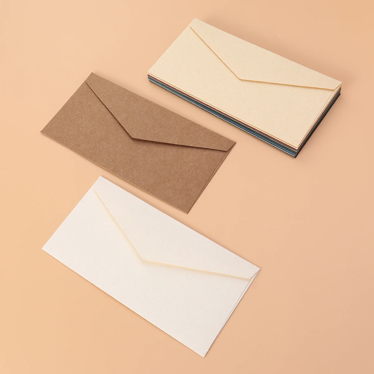 12Pcs Vintage Kraft Paper Envelopes Stylish European Design Suitable for Wedding Invitations Business Use Invitation Envelopes