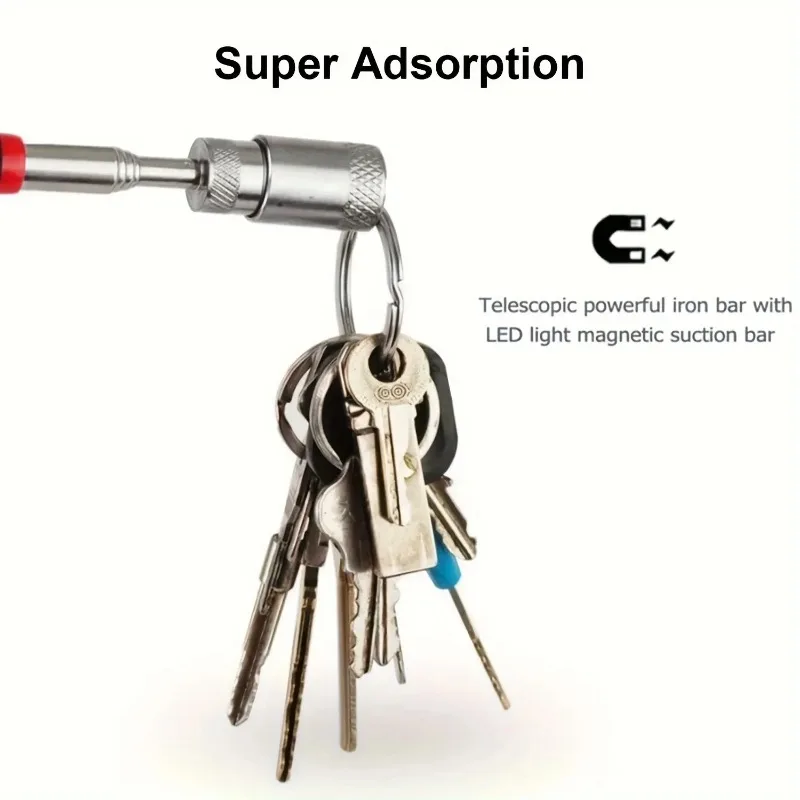 Telescopic Pickup Magnetic Iron Rod Household Automotive Repair and Inspection Tool Strong Magnetic Metal Screw Suction Rod