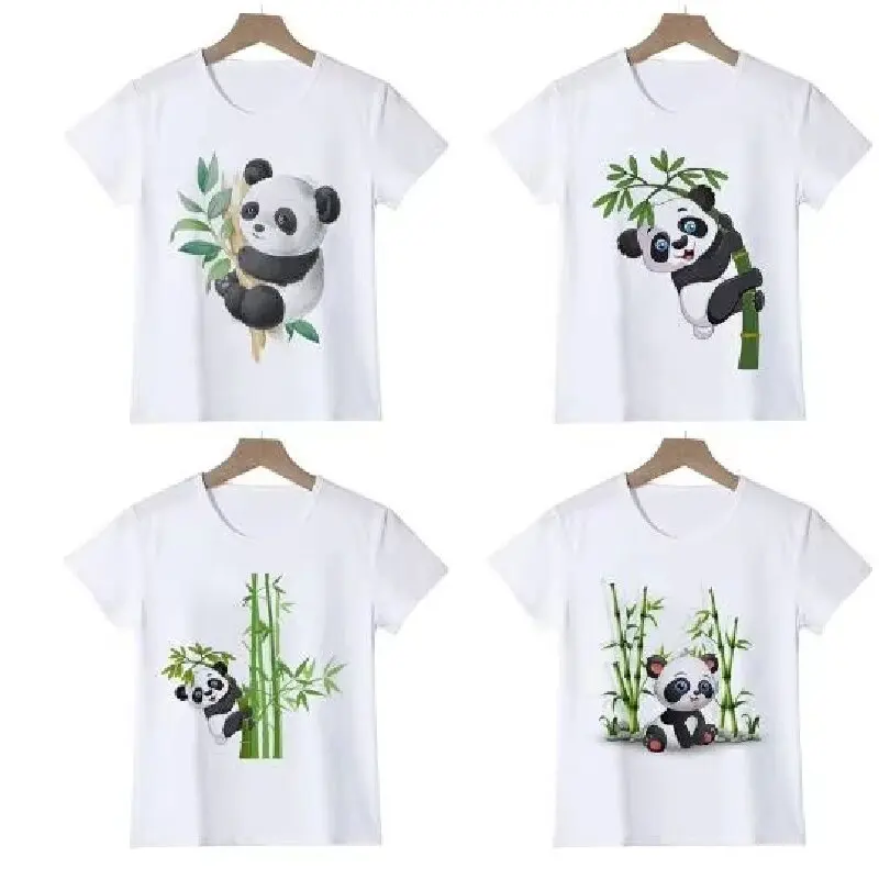 2025 T Shirt For Girls Birthday Baby Panda Children Clothing Tgirl Cute Bear Graphic T Shirts Kids Clothes Boys T