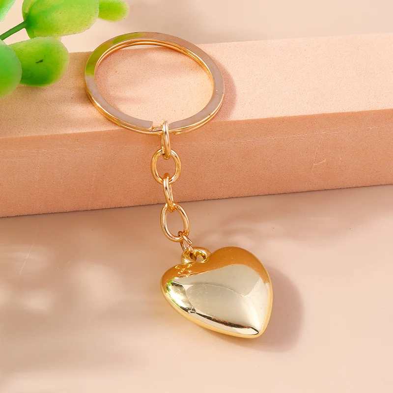 Aihua Gold Silber Farbe Liebe Herzen Schlüsselbund Für Frauen Mädchen Süße CCB Herz Schlüsselring Handtasche Anhänger Auto Schlüssel Schmuck Geschenke – Detail 8