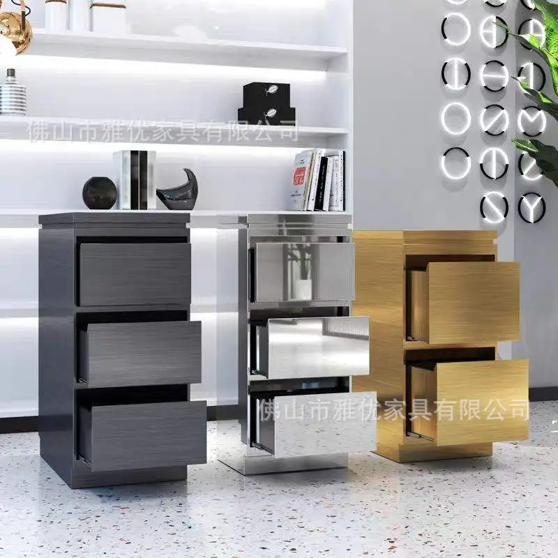 YJQ hairdresser tool cabinet stainless steel barbershop hair salon storage locker