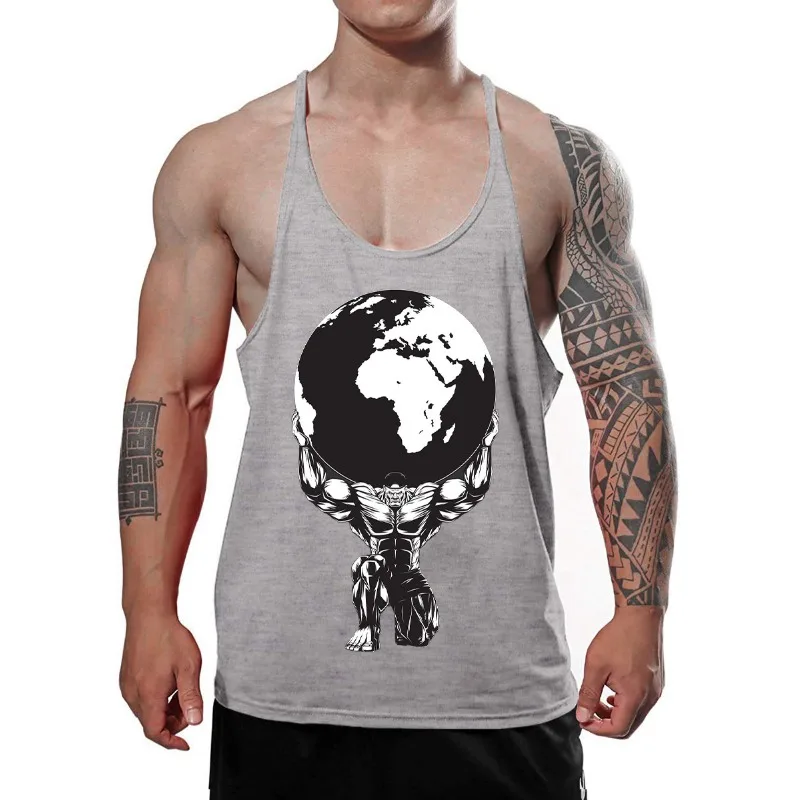 

Muscle Men's Sports Tank Top Cotton Undershirt Gym Tops Sleeveless Tank Top Men Loose Breathable Fitness Running Sweatshirt Vest
