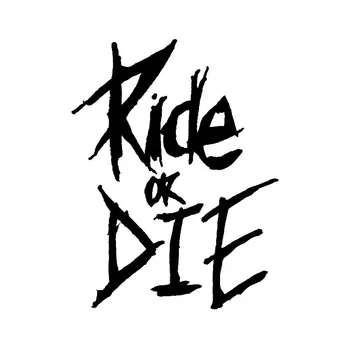 1pc Bike Frame Stickers Ride Or Die Top Tube Decals Bicycle ...