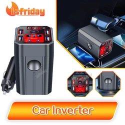 Car Power Inverter 12V/24V TO DC220V Converter Led Display Multi-function Charger Socket Fast Charging Car Power Converter