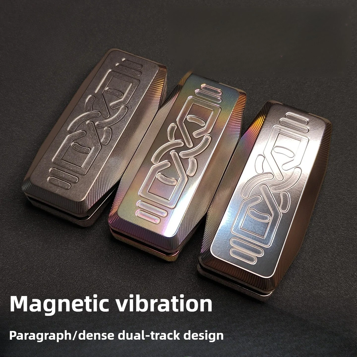 

Sequence EDC No. 33 Shuttle Magnetic Mechanical Metal Vibration Fingertip Push Card Decompression Toy