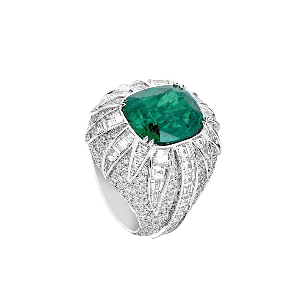 Art Deco 925 Sterling Silver Ring Artificial Emerald Cushion Gemstone Vintage Fine Jewelry for Women's Engagement Wedding Gifts