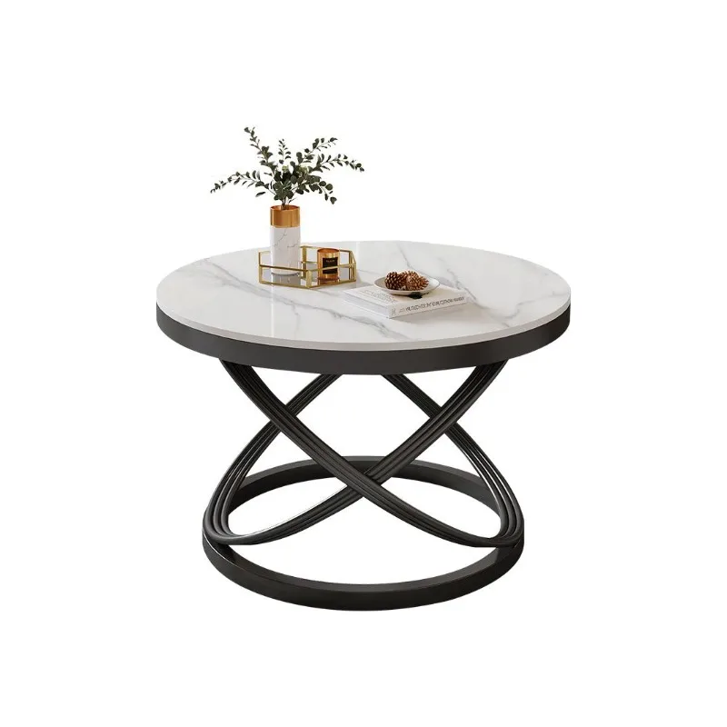 Small coffee table tempered glass simple household, small table glass surface Italian minimalist creativity