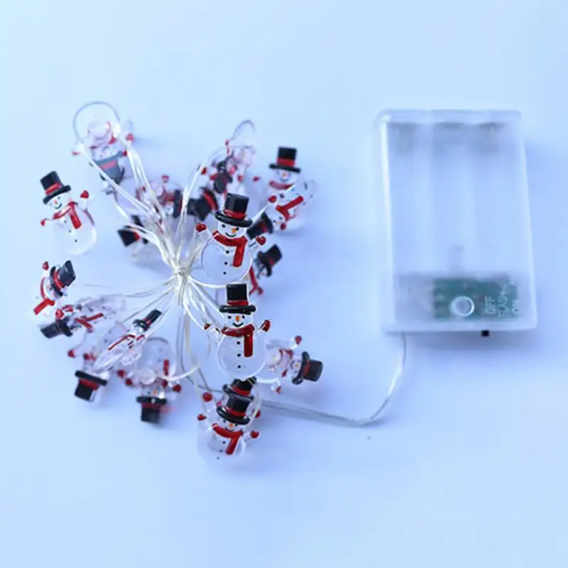 Christmas Santa Claus Shape Design Copper Wire Lamp Pendant Light String Decoration Pendant Snowman Tree Light String Pendant De