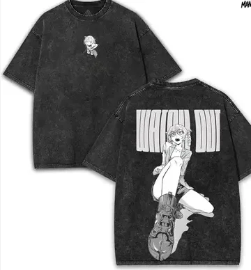 2026 summer Vintage Washed Oversized Call of the Night Nazuna Nanakusa Anime Graphic Streetwear Casual T-shirt for Fans