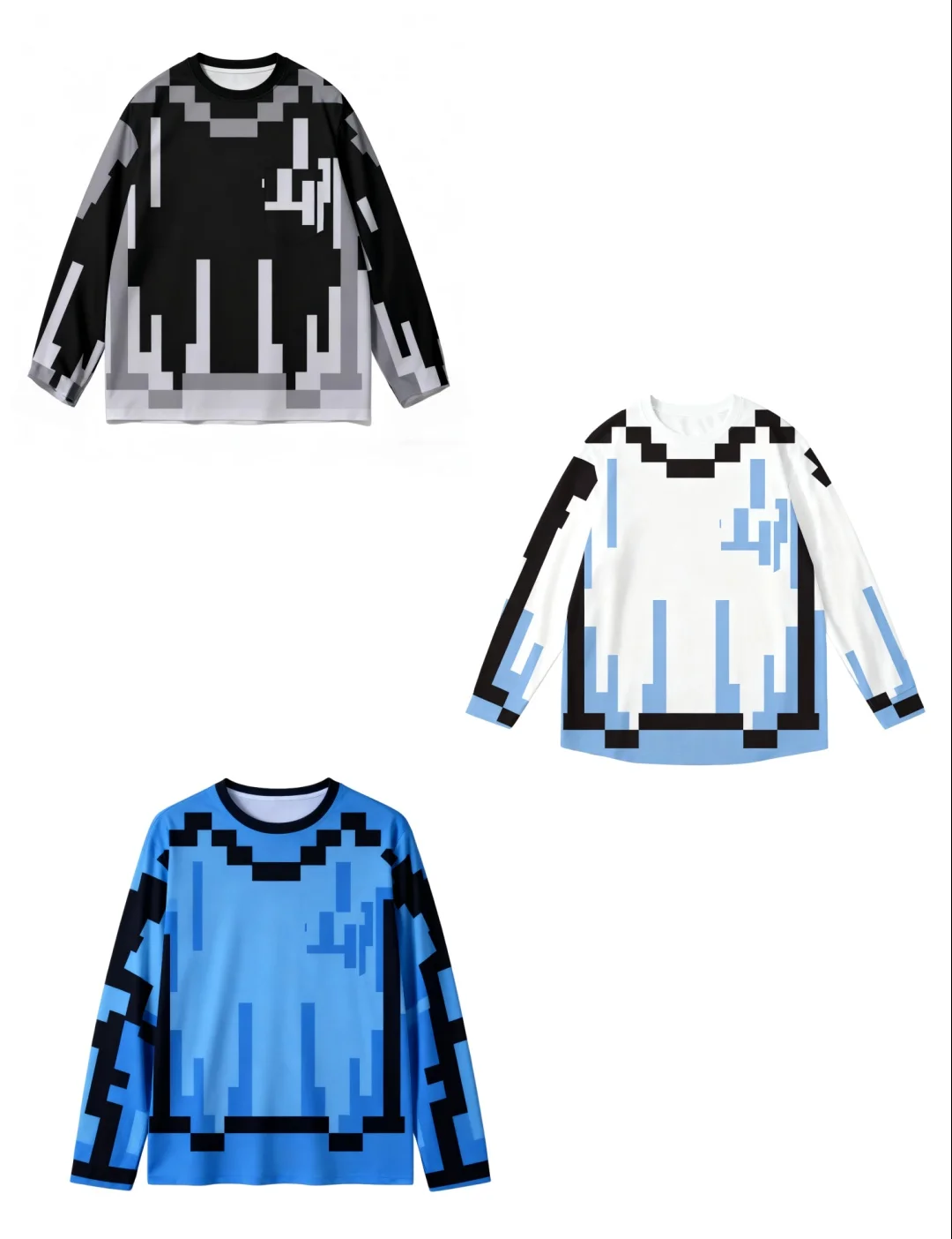 

Рубашка с длинными рукавами, напечатанная на 3D-принтере в стиле пиксель-арт, в стиле ретро-игр, уличная повседневная мода, забавный топ в стиле Харадзюку для активного отдыха и кемпинга