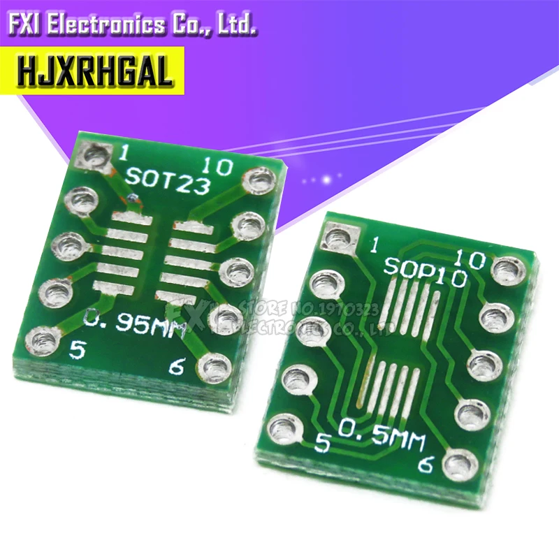 10PCS SOT23 MSOP10 SOP10 UMAX to DIP10 Transfer Board DIP Pin Board Pitch Adapter  igmopnrq