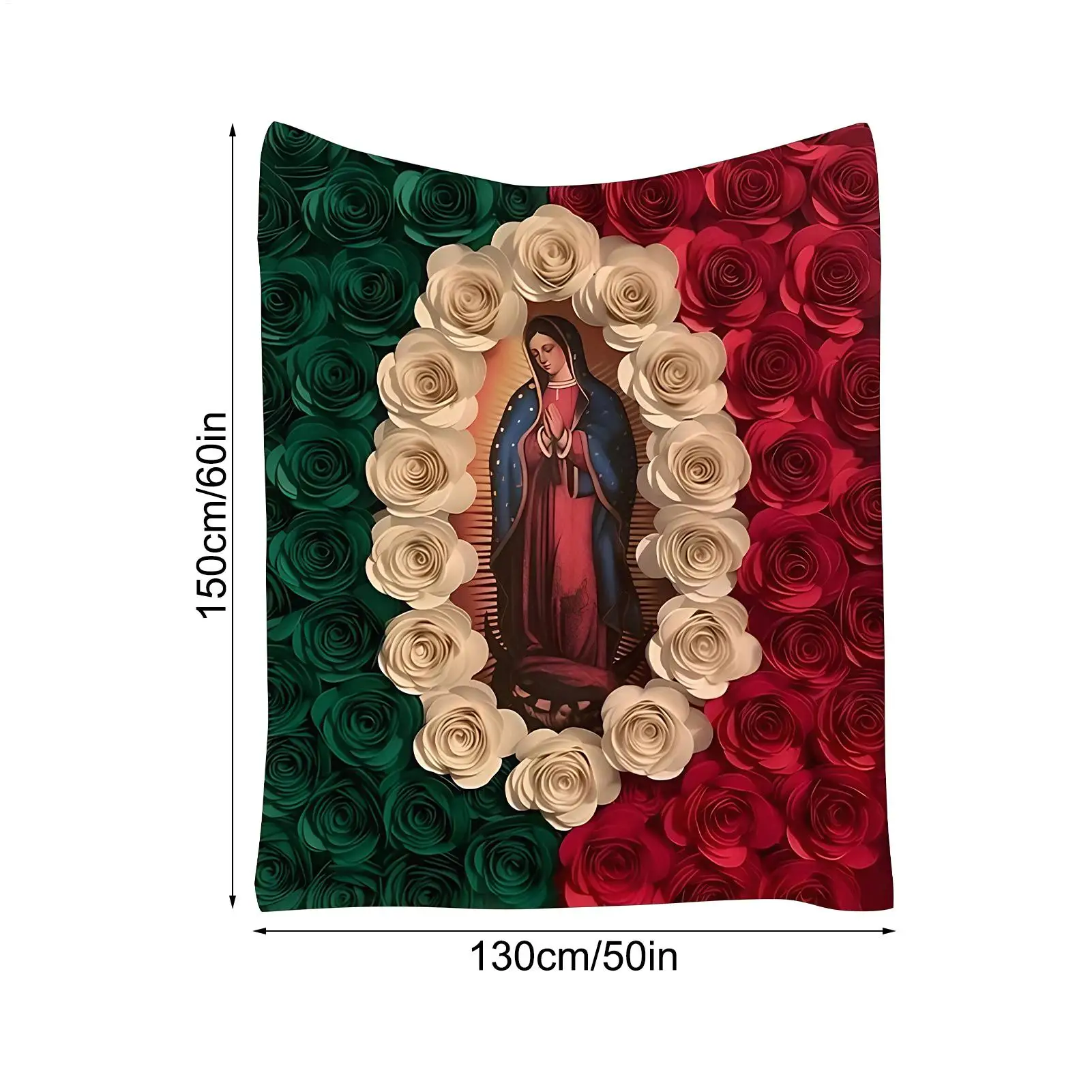 Throw Blanket For Bed Flannel Warm Soft Religious Virgin Mary Throw Blanket For Sofa Recliner Lounge Living Room Bedroom Dorm