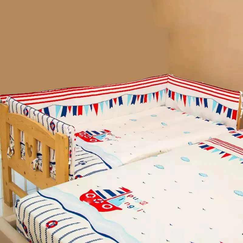 

Thick Soft Baby Cot Bumpers Cartoon Pattern Newborns Crib Bumper Cotton Universal Baby Bed Bumpers Anti-collision Protective Pad