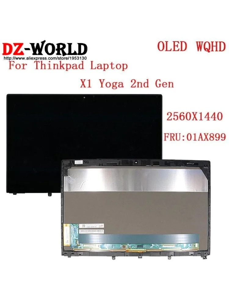 Nowy/oryg 14 "OLED WQHD ekran dotykowy LCD do laptopa Lenovo Thinkpad X1 Yoga 2. generacji 2 01AX899 — zdjęcie 2
