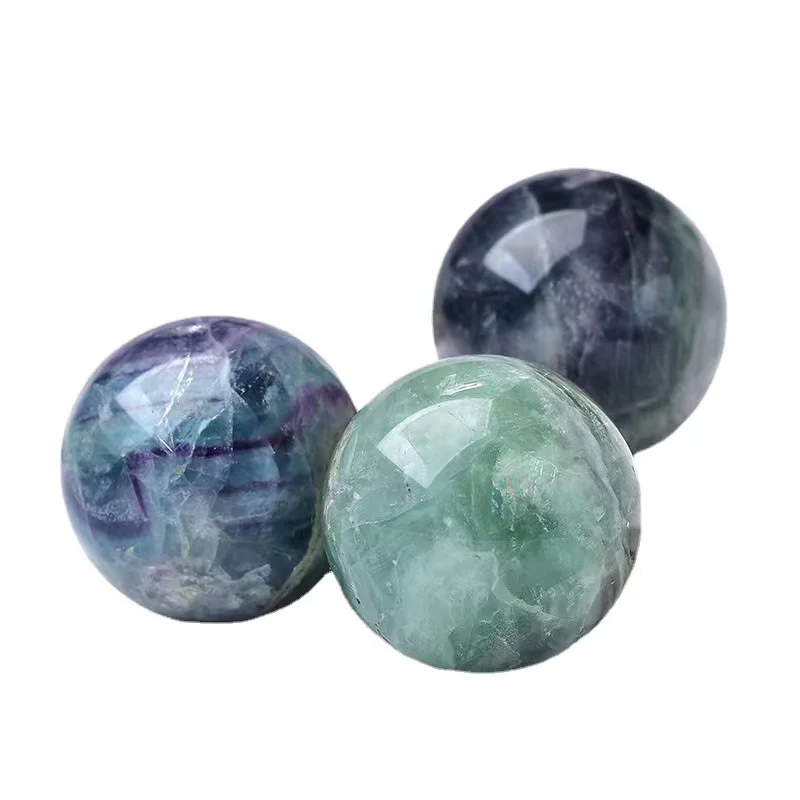 Natural Crystal Sphere Stone Quartz Rainbow Fluorite Crystal Ball Beautiful Room Decoration