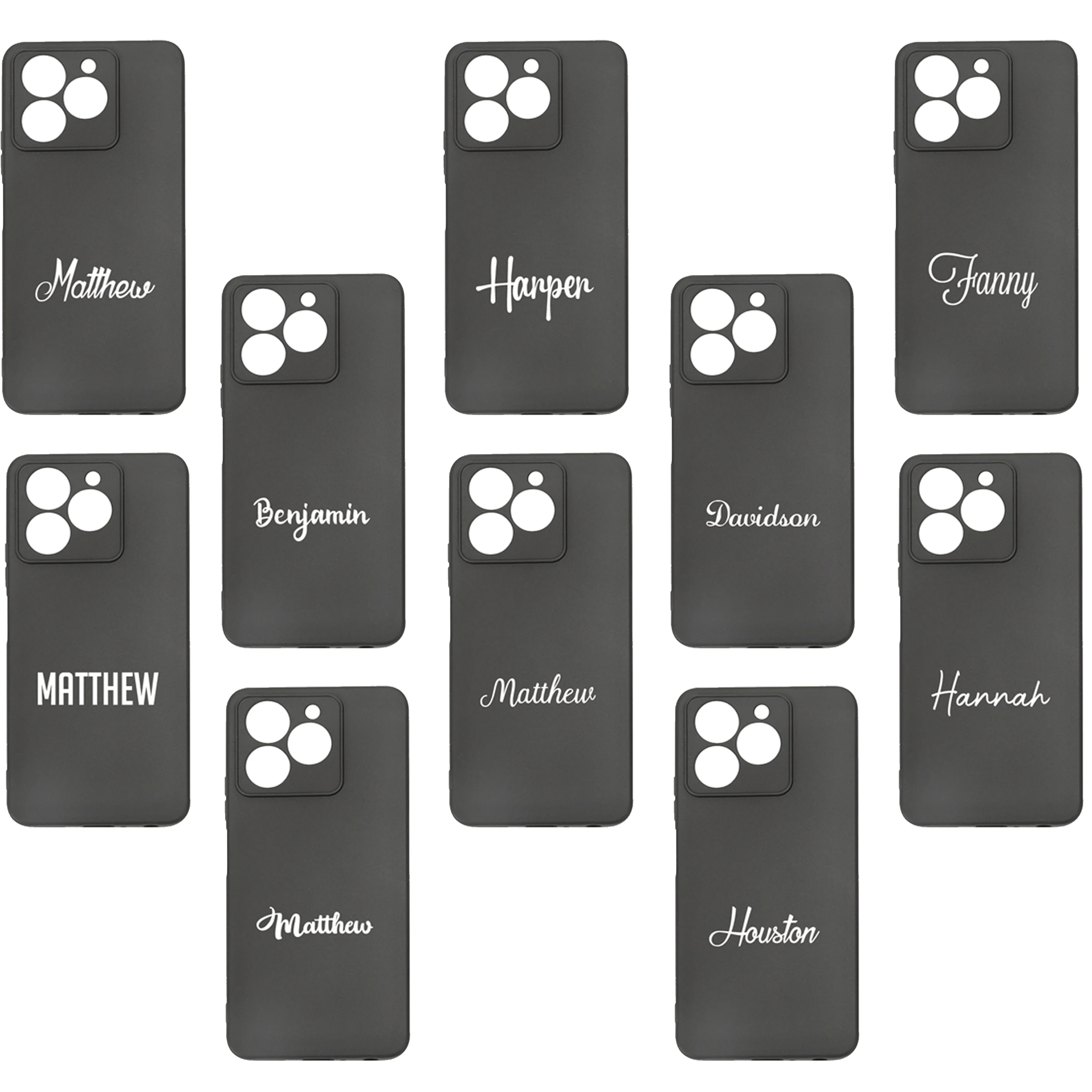 

Personalised Custom Name Phone Case For Ulefone Note 20 Pro Black TPU Soft Protective Back Cover Note20 20Pro initials DIY Funda