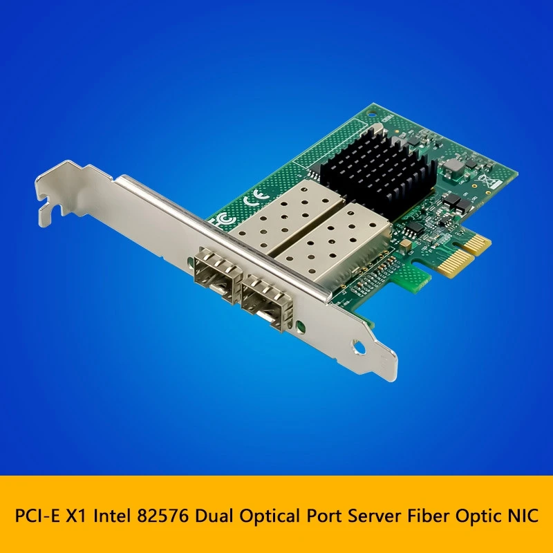 82576 Network Card, Pci Express X Gen 2.1, 2.5Gt/S Dual Optical Port Gigabit Fiber Lc Adapter Card