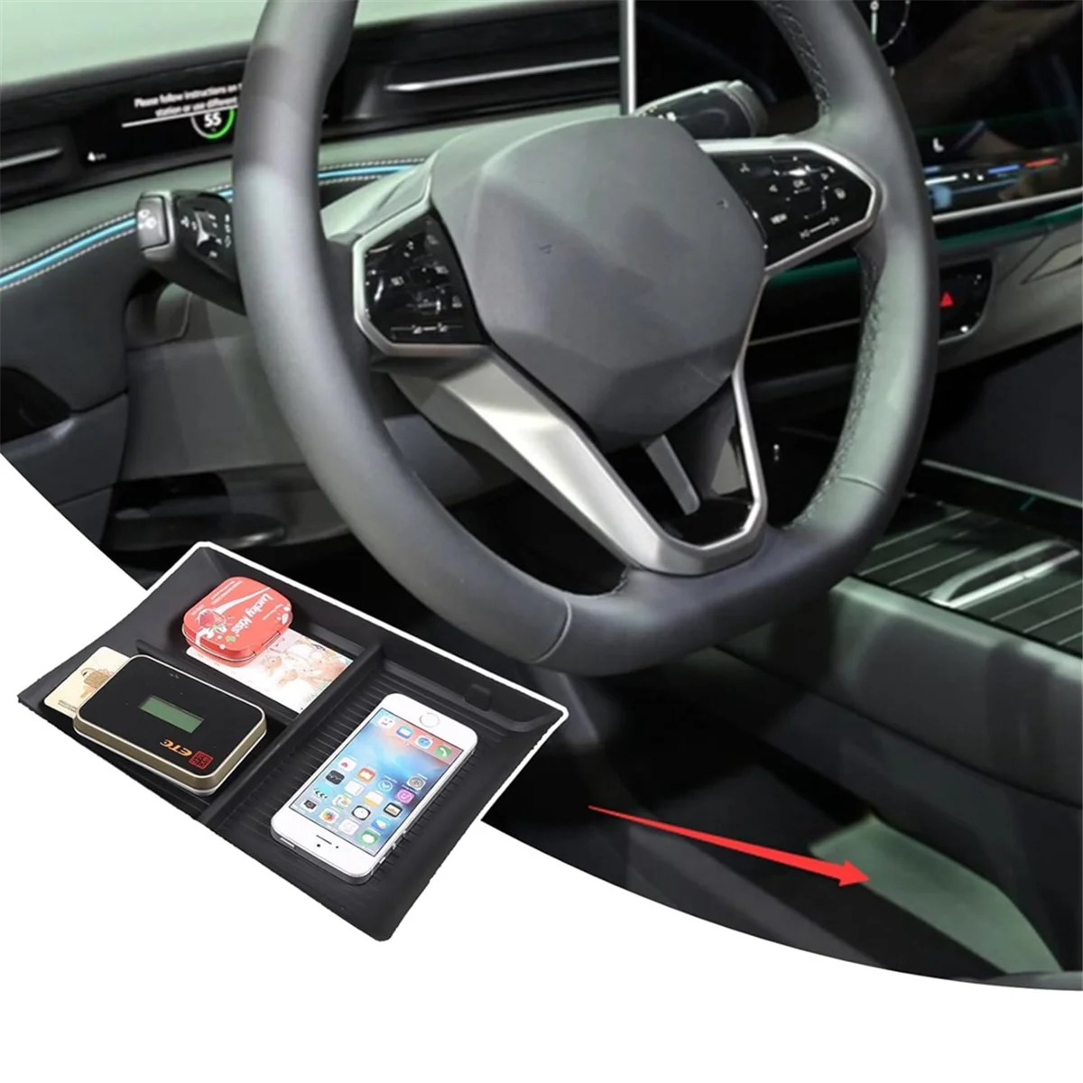 

Инновационный нижний органайзер центральной консоли для ящика для хранения VW ID.7 ID7 2024