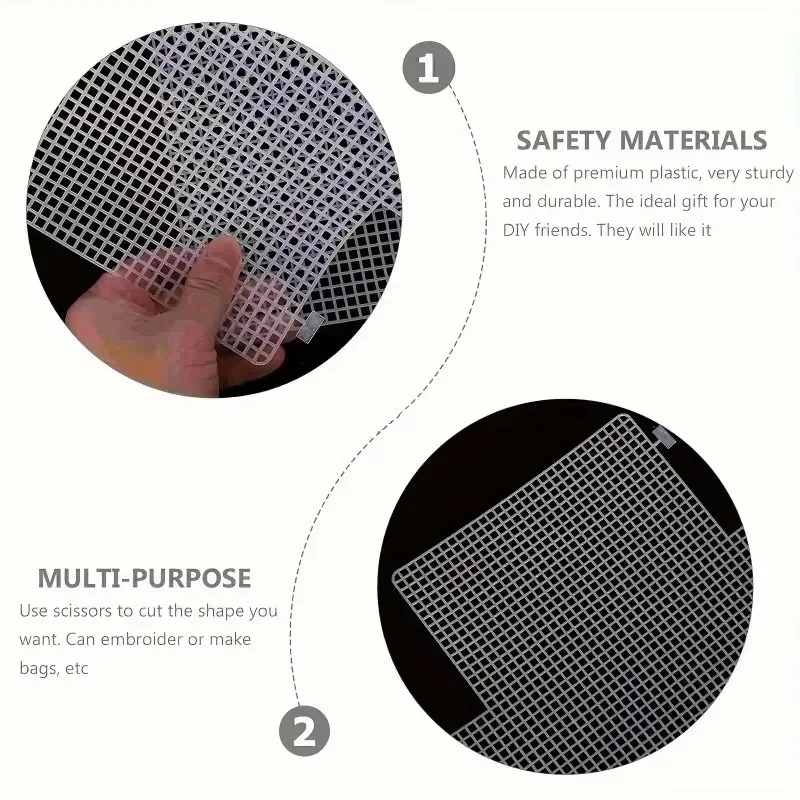 White Mesh Plastic DIY Craft Material, 3pcs