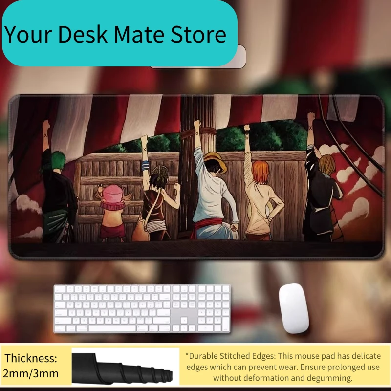 Large Size Office Game Keyboard Pad Book Table Pad Wrist Guard Luffy Roronoa Zoro High Definition ONE PIECE Leather Mouse Pad