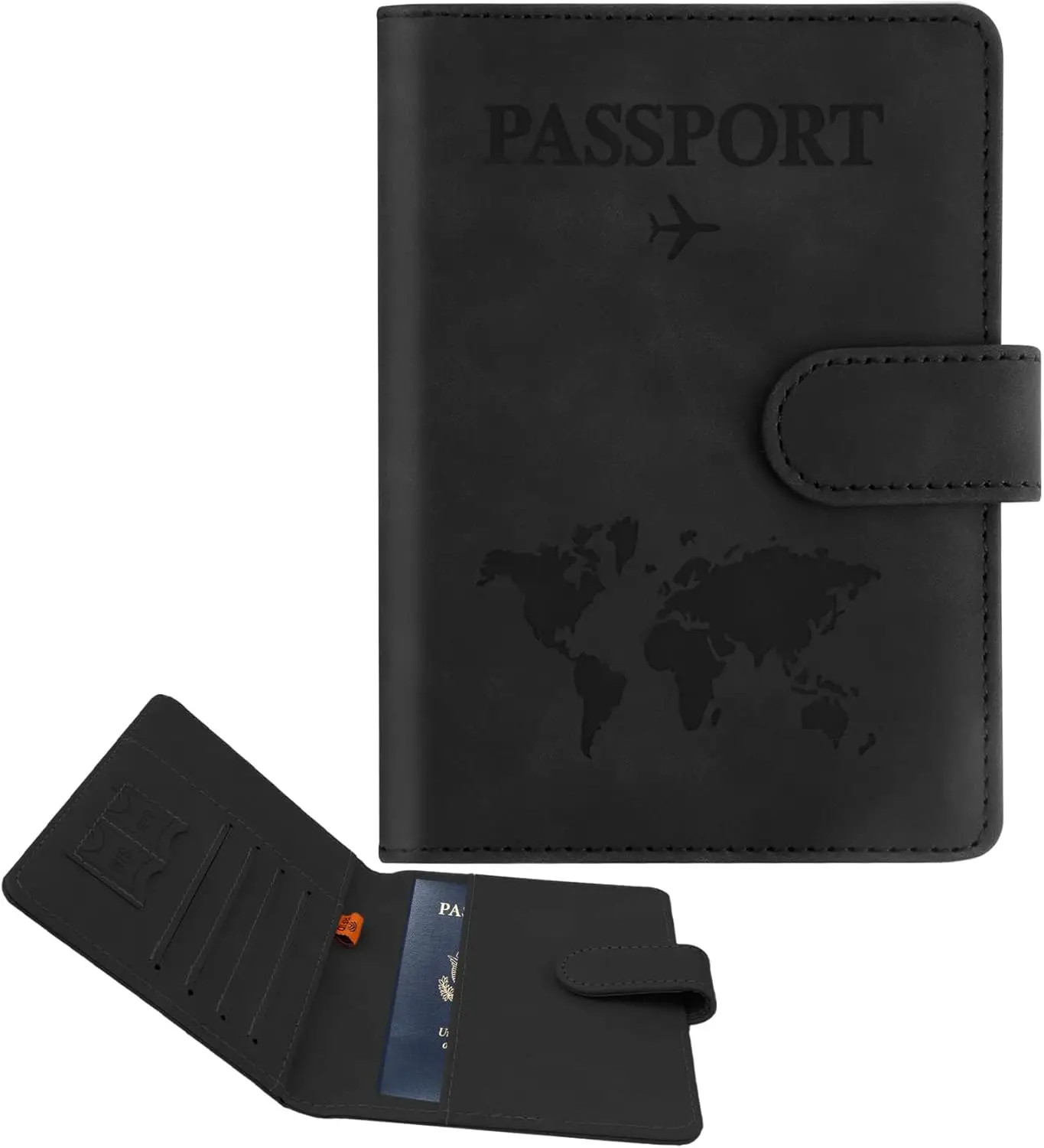 

Премиальный кожаный чехол для паспорта из PU-кожи с защитой от RFID, водонепроницаемый дорожный кошелек для женщин и мужчин