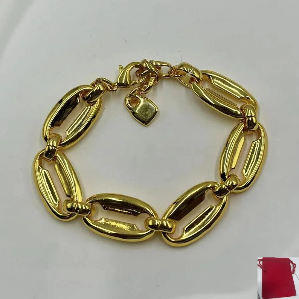 2026 Summer Charm Premium Gold Silver Geometric Chain Bracelet Jewelry Accessories Party Gift 3
