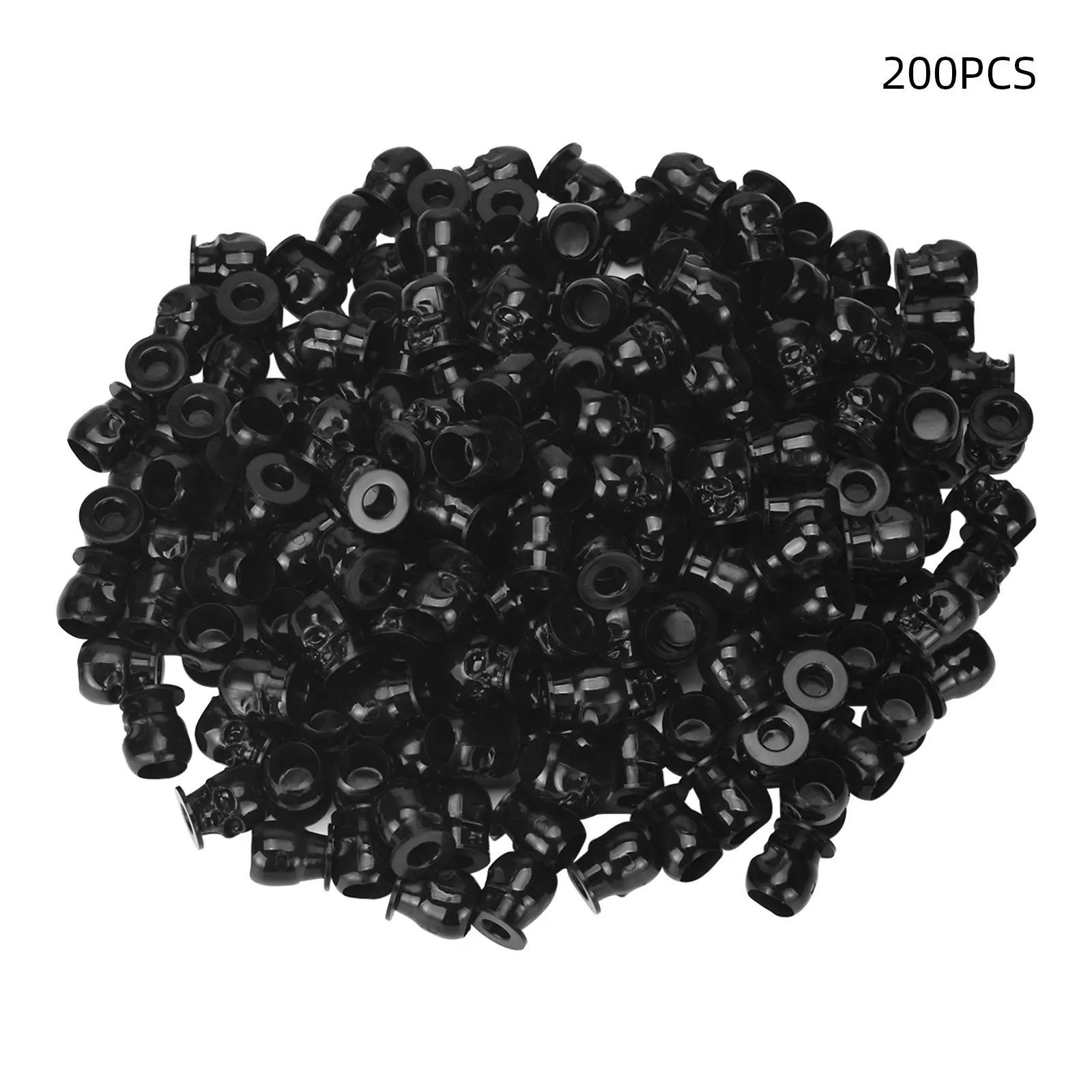 

200pcs Disposable Plastic Skull Tattoo Ink Cups With Base Container Cap Permanent Makeup Pigment Holder Tattoo Accessories