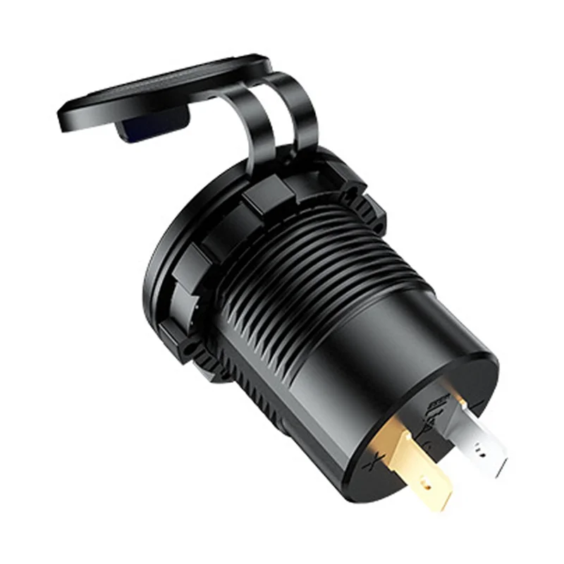 

M13K-6X PD Type C USB Car Charger And QC 3.0 Quick Charger 12V Power Outlet Socket With ON/Off Switch For Motorcycle RV ATV
