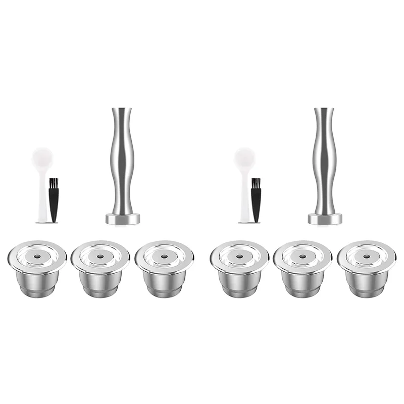 

A68G-2X Coffee Capsule, Nespresso Refillable Capsules Reusable Nespresso Pod Espresso Coffee Pod Stainless Steel Compatible