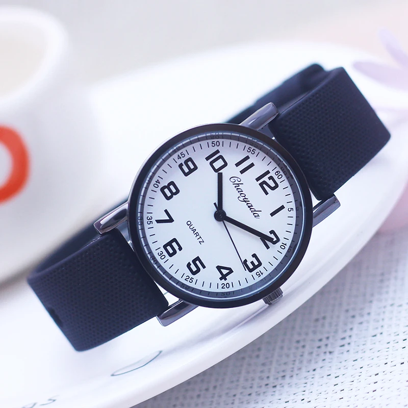 new fashion woman man sports silicone simple watches students boys girls cool digital soft strap electric quality quartz watches