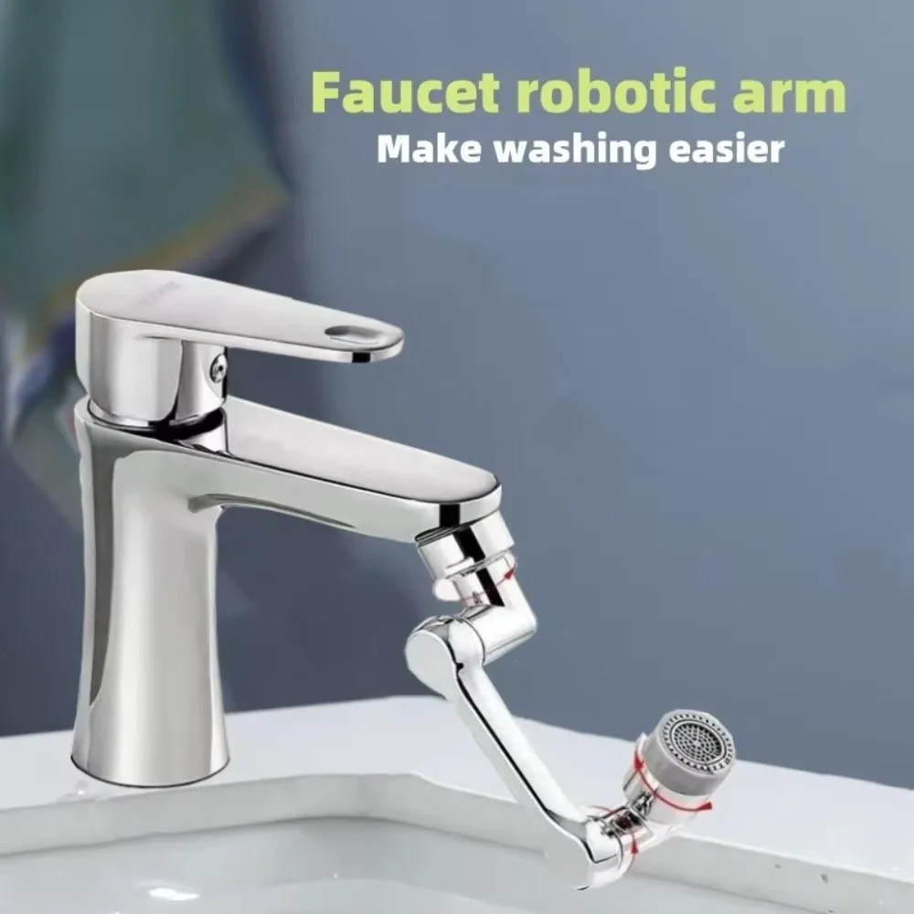 1080 Degree Swivel Faucet Extender Sprayer Head Splash Proof 2 Mode Faucet Spray Head Filter Water Saving Alloy