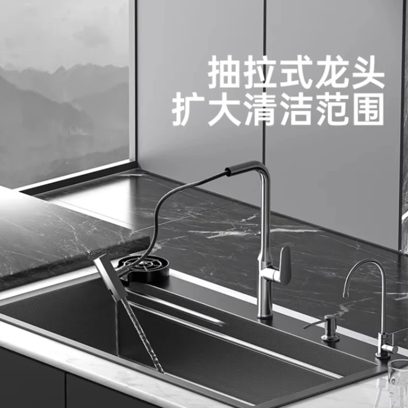 Sink Nano Large Single Slot Kitchen Stainless Steel Thickened 4.0MM Under-counter Sink