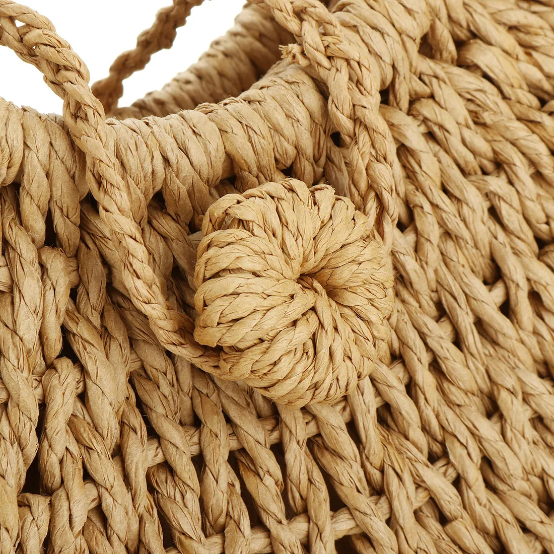 Ladies Straw Woven Bag, Handwoven Ladies Beach Bag, Curved Top Handle Tote Bag, Large Capacity Handbag, Fashionable Women's Bag. - view 8