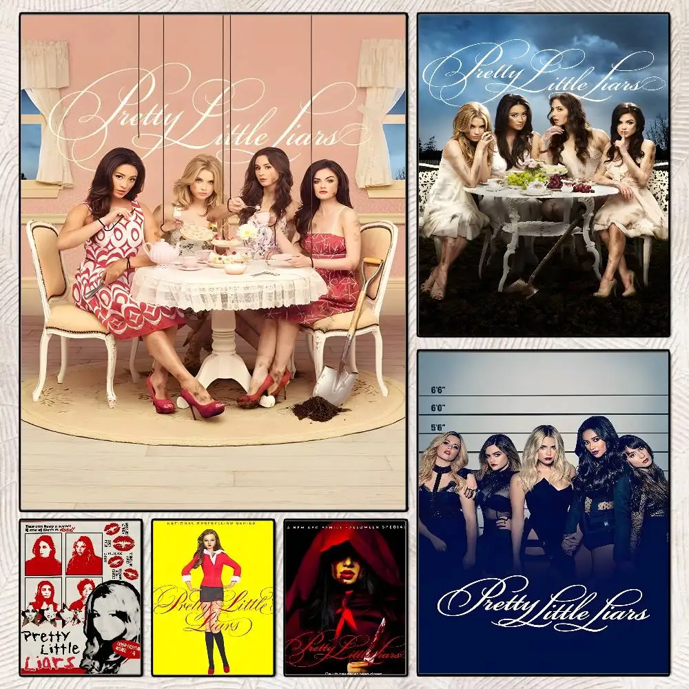 P-Pretty Little L-Liars TV Poster HD Posters Self-Adhesive Waterproof Ideal for Living Room Bedroom Bar Decoration