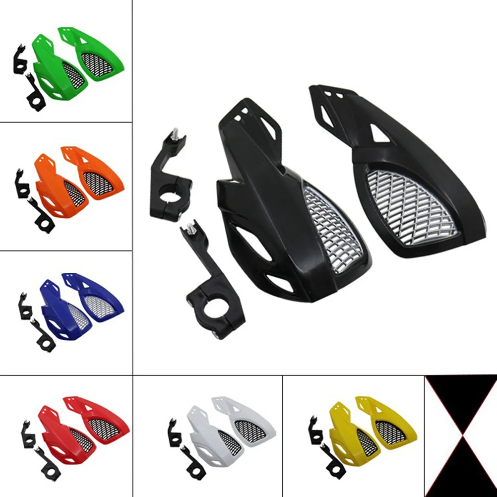

1 Pair Universal Motorcycle Hand Guards Reinforced Abs Protector For Motocross Scooter 24Cm 12Cm White Easy Install 7/8\