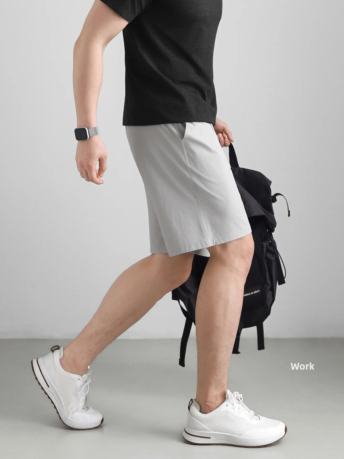 City Bound Original Yarn Type Three Proof Four Sided Elastic Double Line Grid Anti Tear Shorts Men Lightweight Commuter Casua...