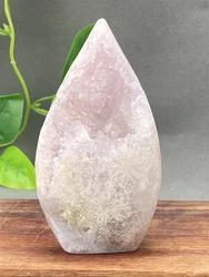 Natural rare pink amethyst geode crystal ornaments Feng Shui Witchcraft Sacrifice Home Decoration