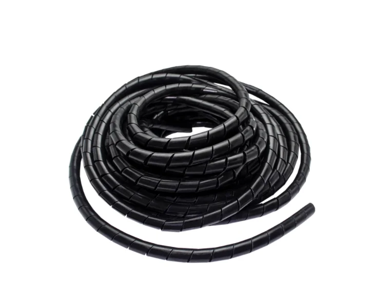 (220V PVC 2M) Spiral Wrapping Band Cable 10mm Management 20m Roll