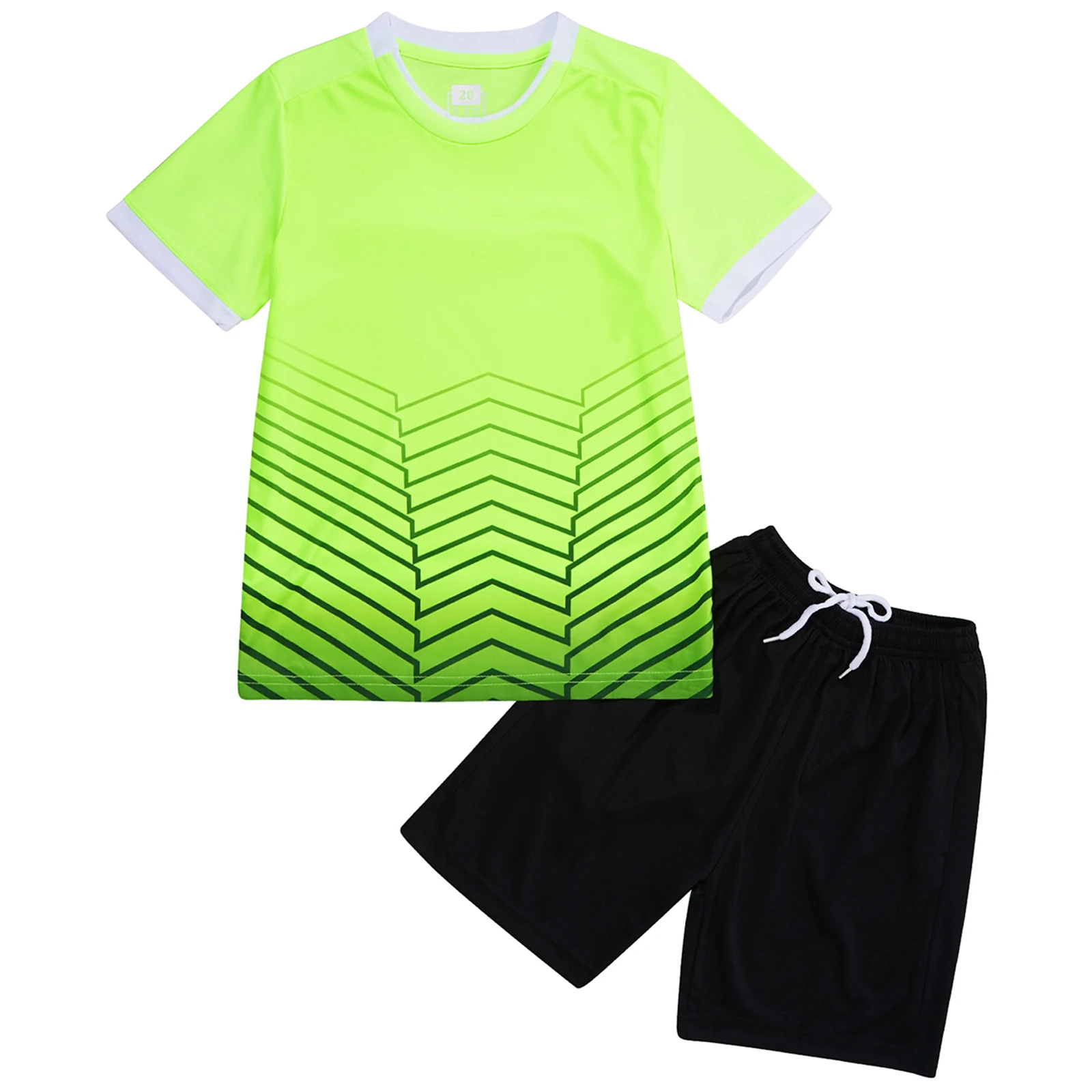 Bambini ragazzi ragazze vestiti da calcio Set uniforme da allenamento di calcio tuta sportiva manica corta t-shirt traspirante con pantaloncini