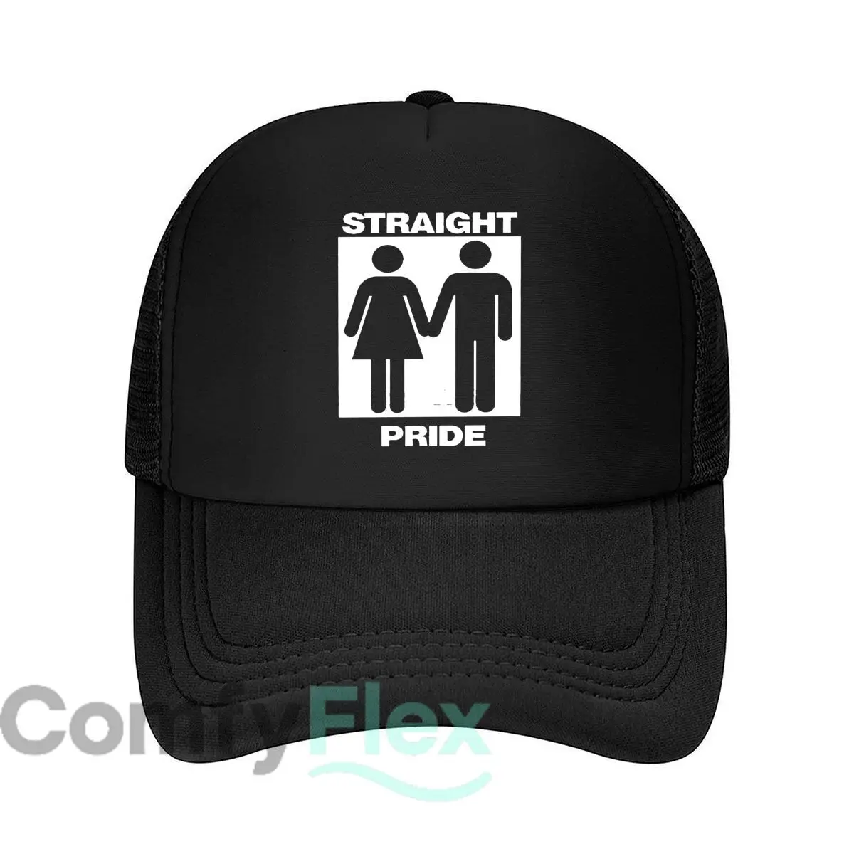 Straight Pride Symbol Graphic Mesh Baseball Cap Casual Hat Outdoor  For Womens Unisex Female