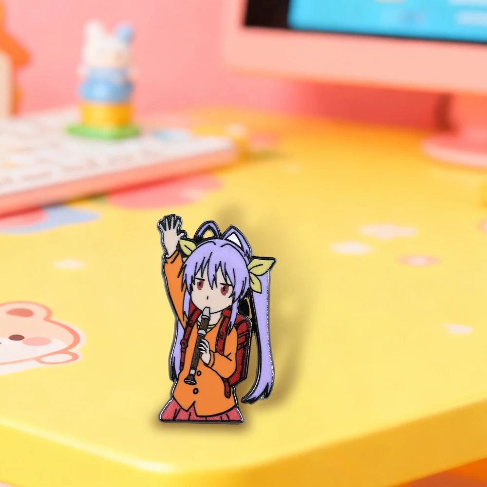 Niedliche Mädchen-Cartoon-Figur-Brosche, Non Non Biyori Renge Miyauchi Emaille-Anstecknadel, Anime-Peripherie-Abzeichen, Fans-Kollektion, dekorative Nadel – Detail 5