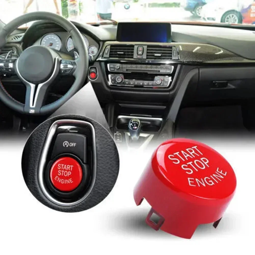 Car Interior Upgrade Car Engine Button Trim Red Engine Button Cover Anti-rust Car Interior Accessory High Reliability