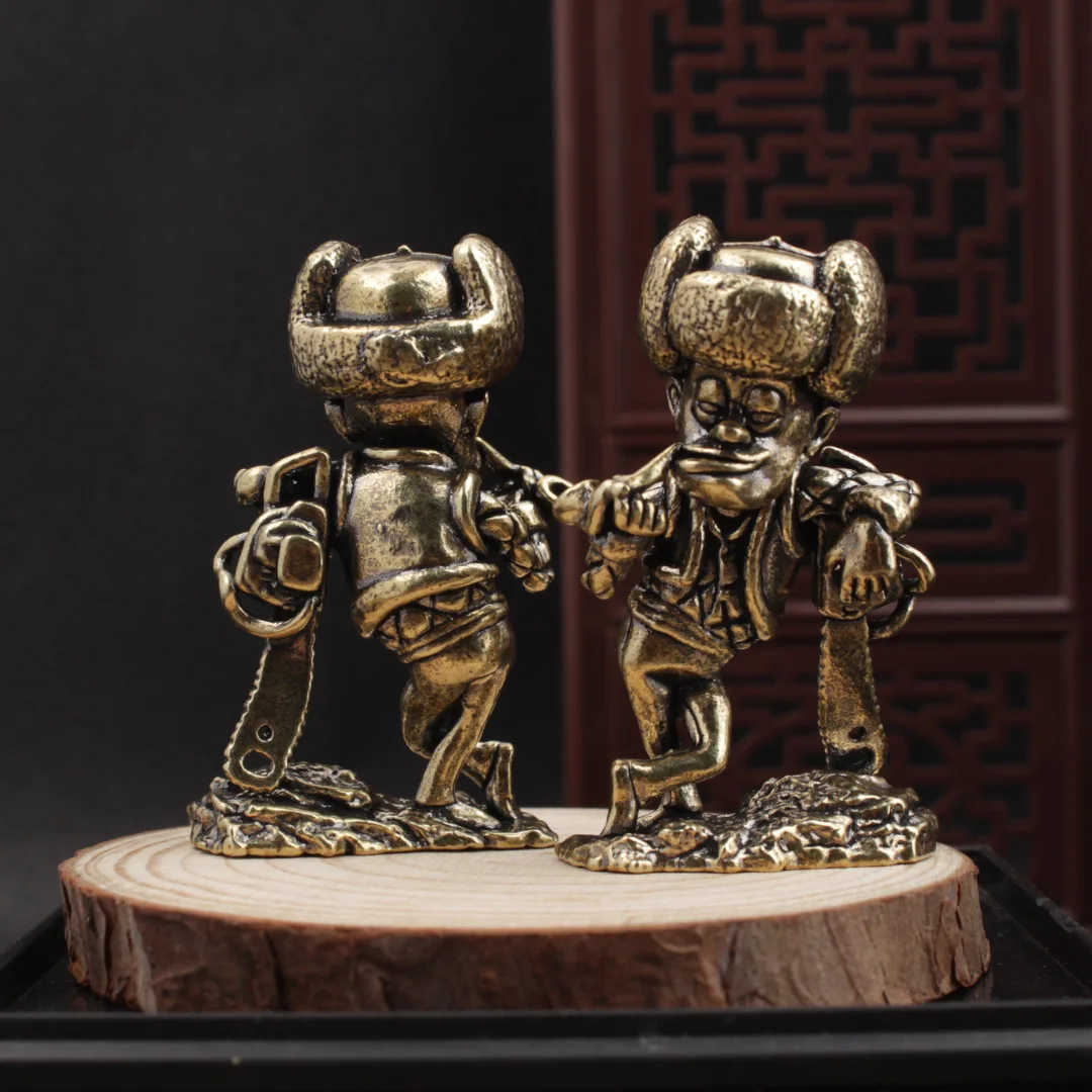 Brass bear haunts bald head strong ornament desktop bald head strong handicraft home decoration office