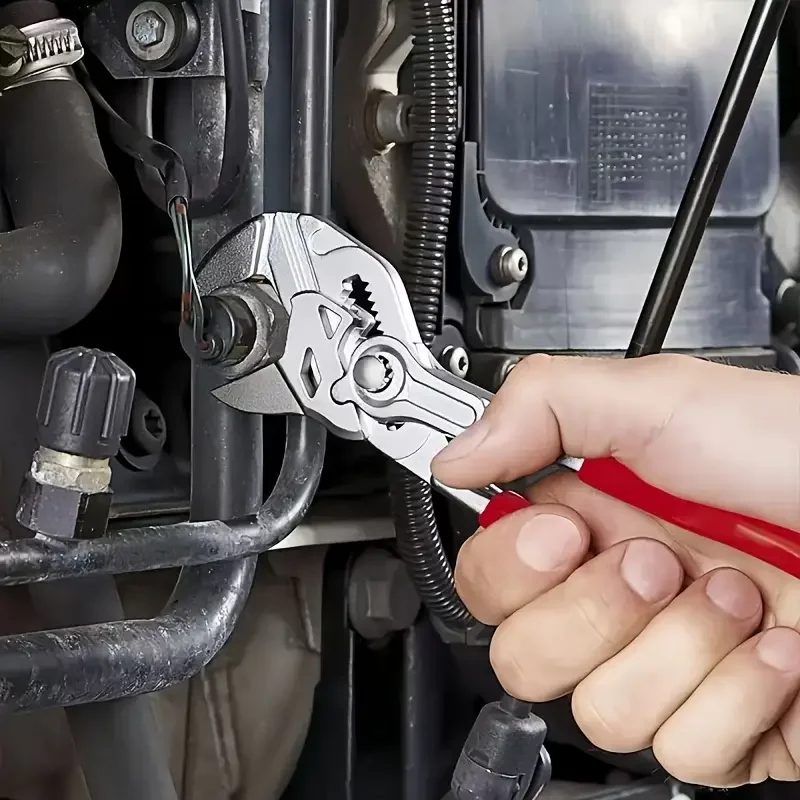 

Adjustable Wrench Comfortable Grip Straight Teeth for Home Repairs Bolt Pipe Connector Clamping Chrome Vanadium Steel