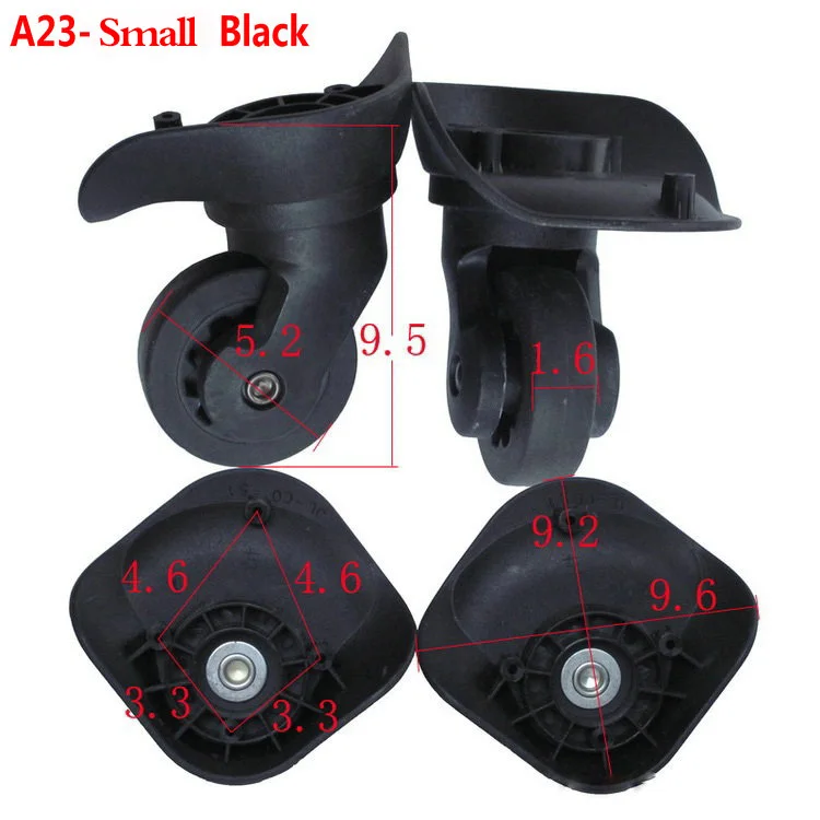 Wheels Replacement Luggage Double Repair Trolley Suitcase Accessories Travel Spinner Aster Black Part A23