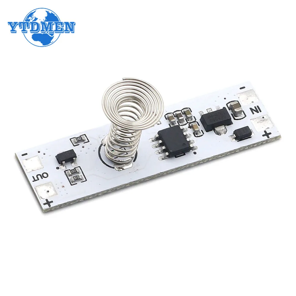 1PCS Capacitive Touch Sensor Switch Coil Spring LED Dimmer Control Switch Module 5V-24V 3A for Smart Home LED Light Strip